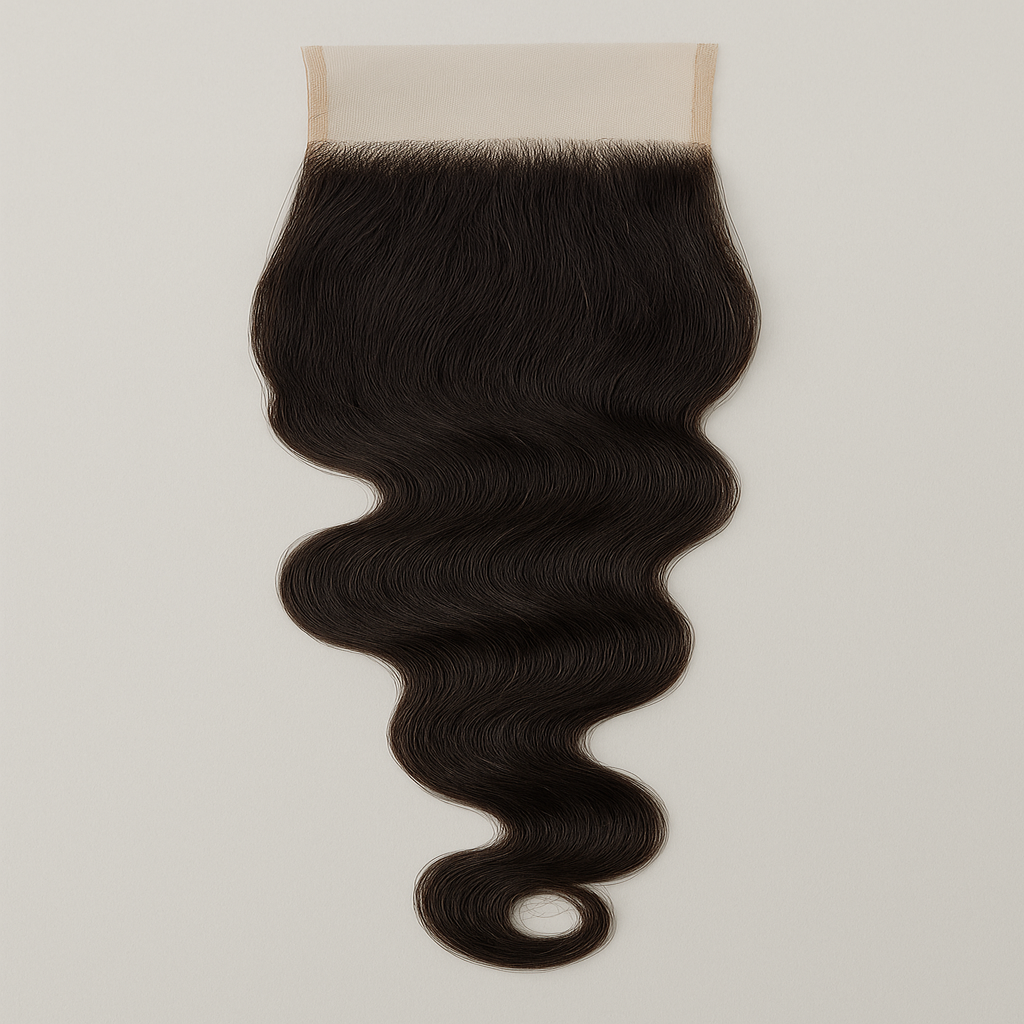 Indian Wavy Closure - 4x4 - Transparent Lace