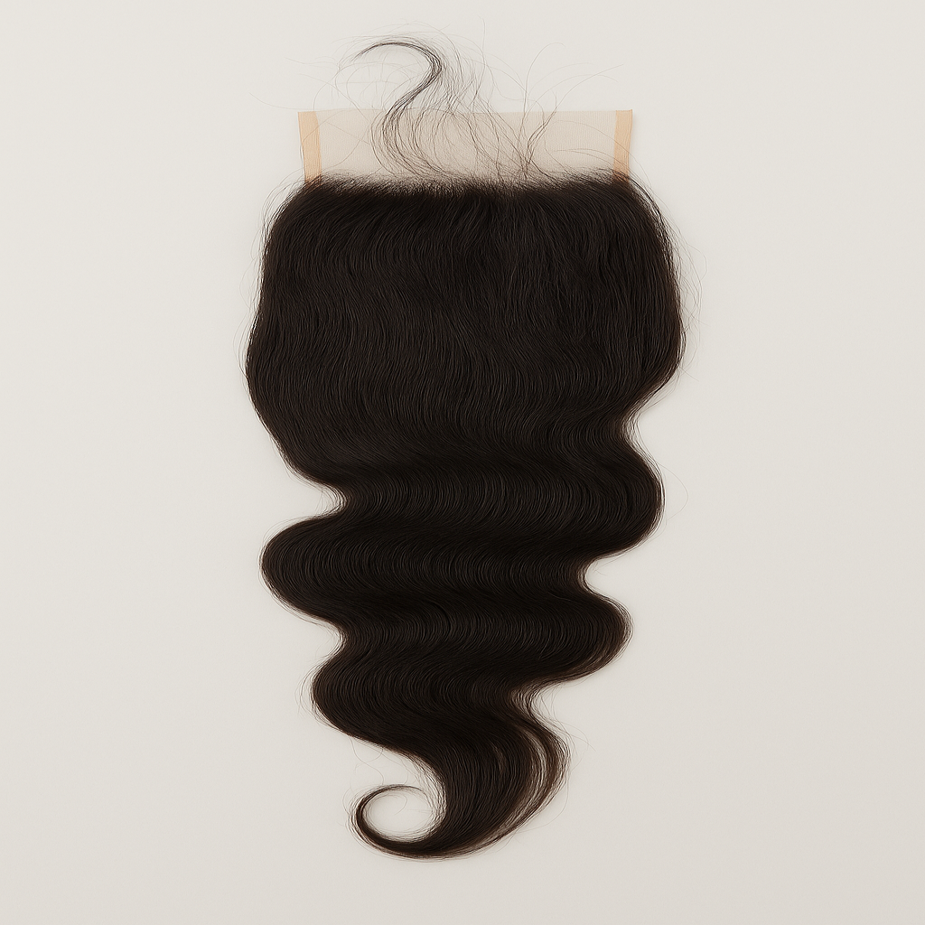 Indian Wavy Closure - 5x5 - Transparent Lace