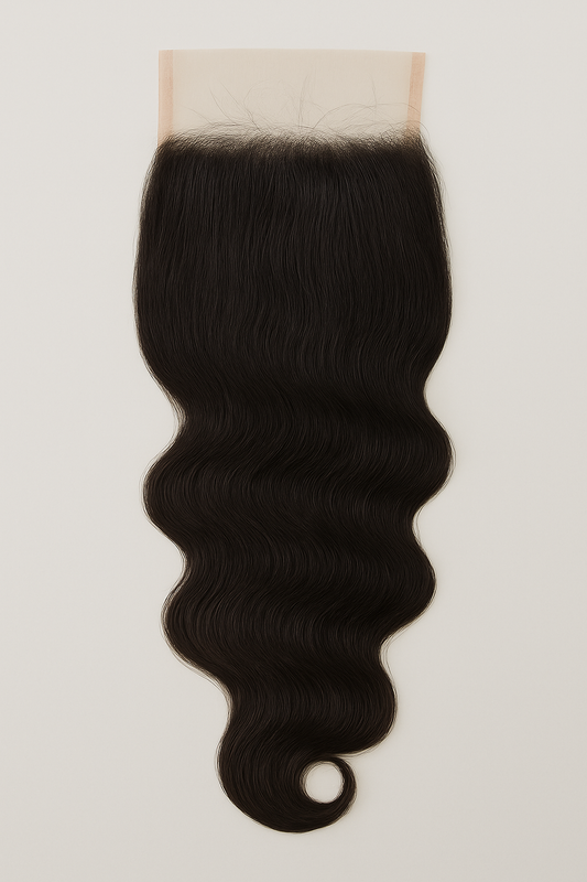 Indian Curly Closure - 5x5 - Transparent Lace