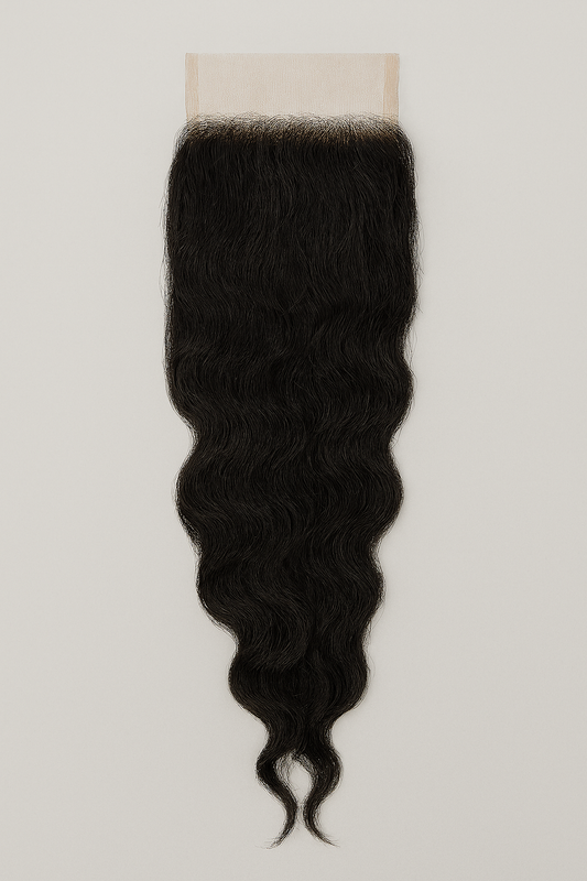 Indian Curly Closure - 4x4 - Transparent Lace